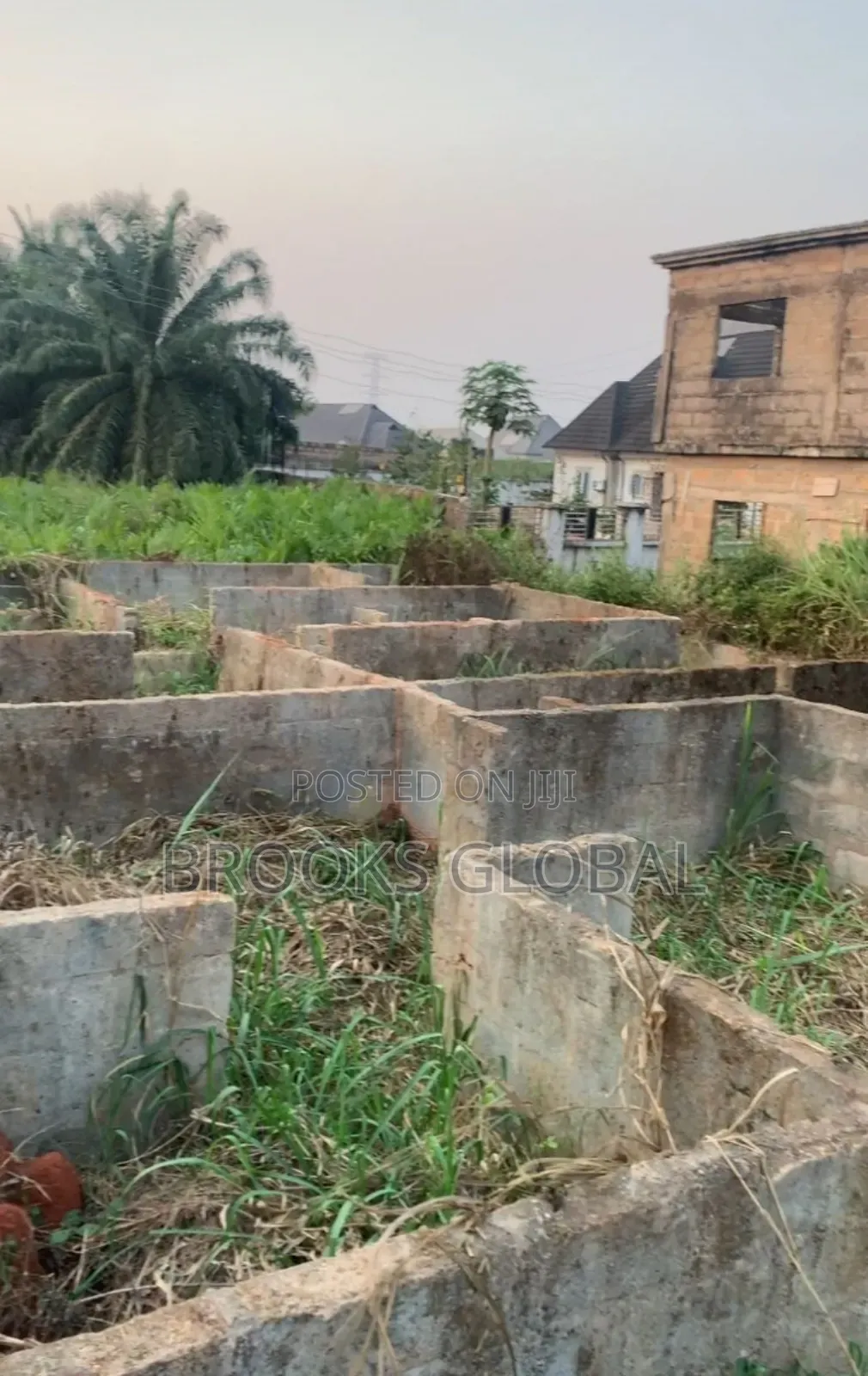 A 50/100 Plot of Land With Foundation at Iyowa for Sale in Benin City