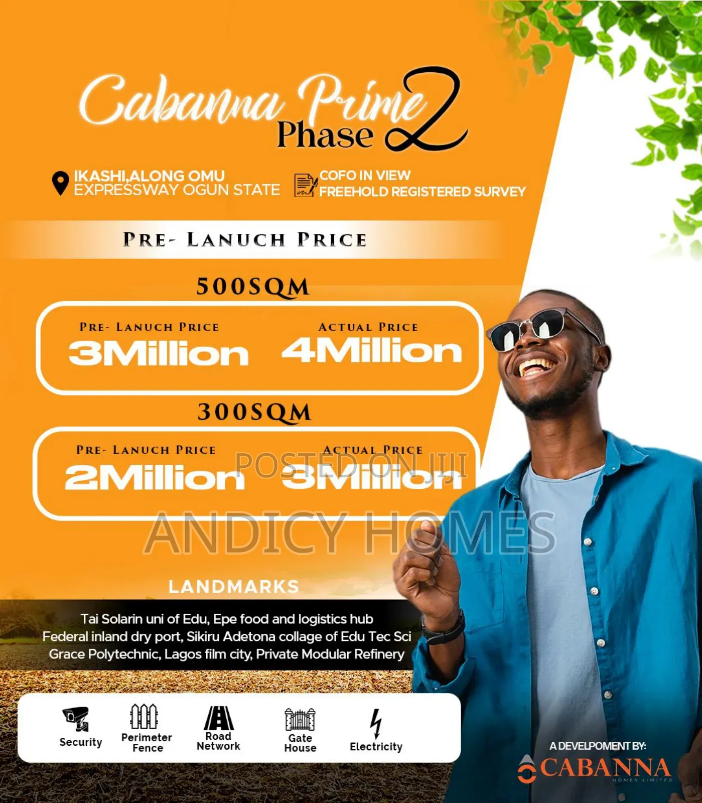 Easter Promo !Affordable Land Available at Cabanna Prime Estate at Omu in Epe