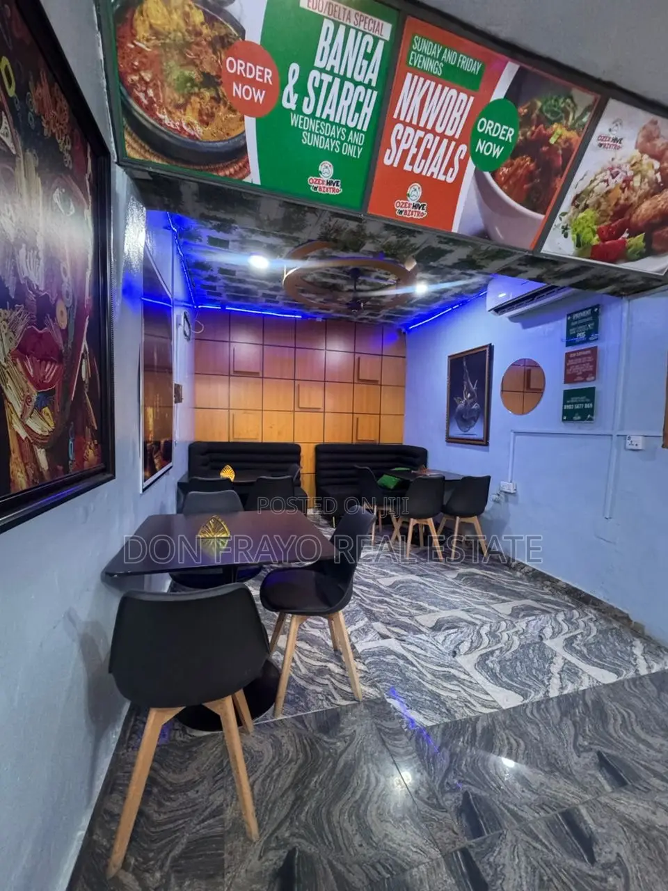 Fully Furnished Eatery Lounge, Car Wash Space to Let at New Bodija in Bodija