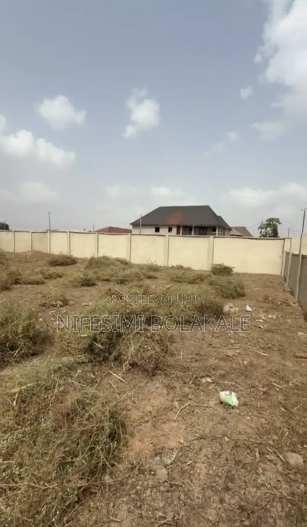 970sqm Fence Gated Land With Bq at Water Fall, Kolapo Ishola Gra in Akobo