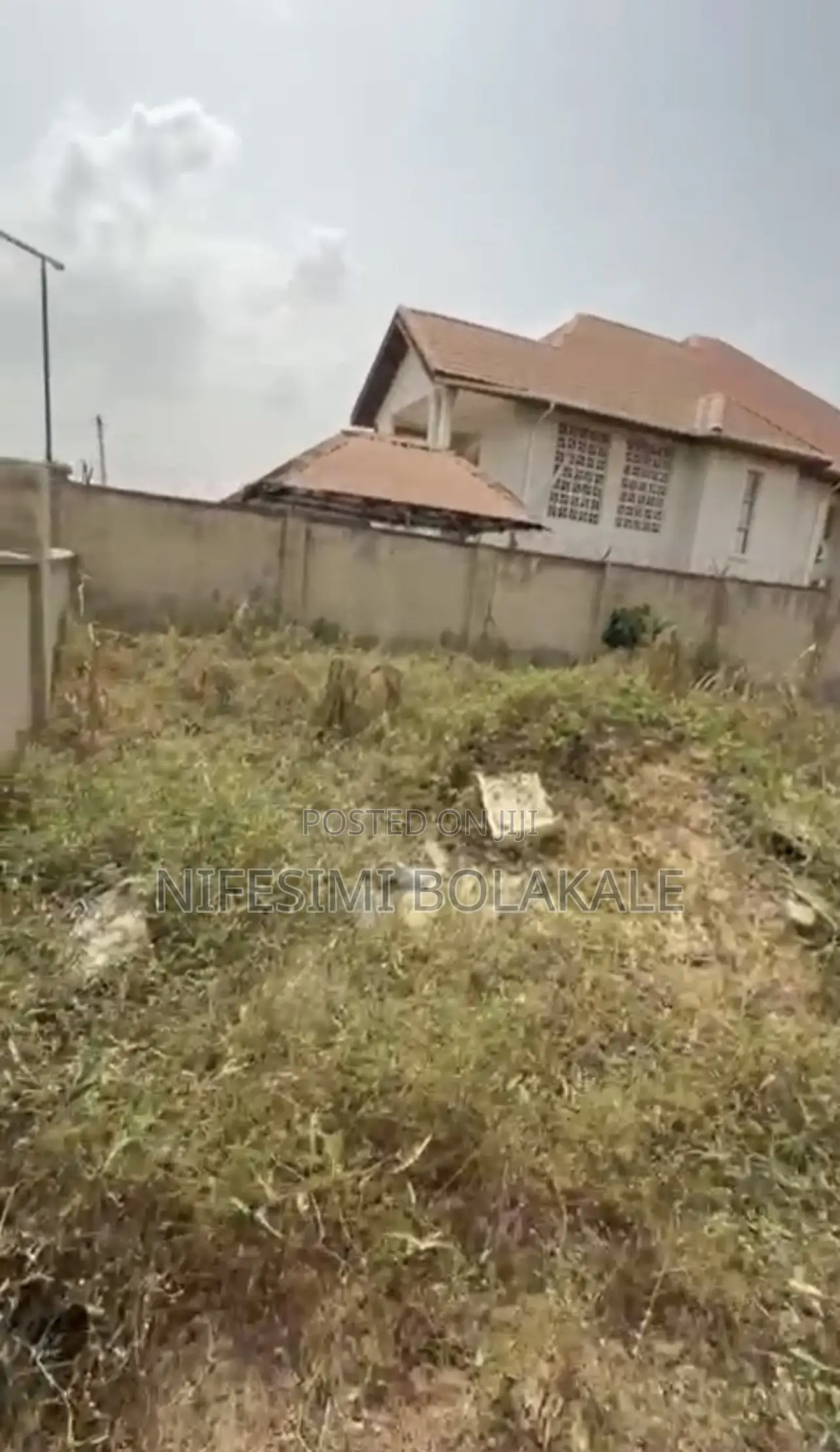 970sqm Fence Gated Land With Bq at Water Fall, Kolapo Ishola Gra in Akobo