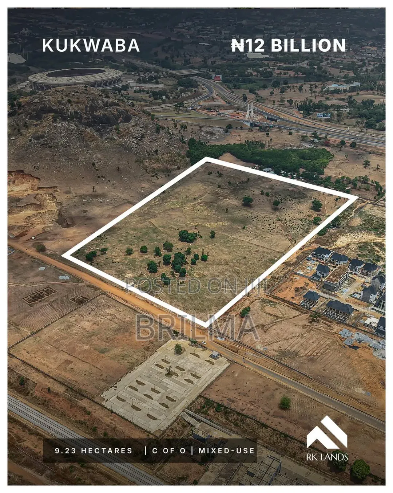 9.23 Hectares of Land in Kukwaba for Sale in Wuye