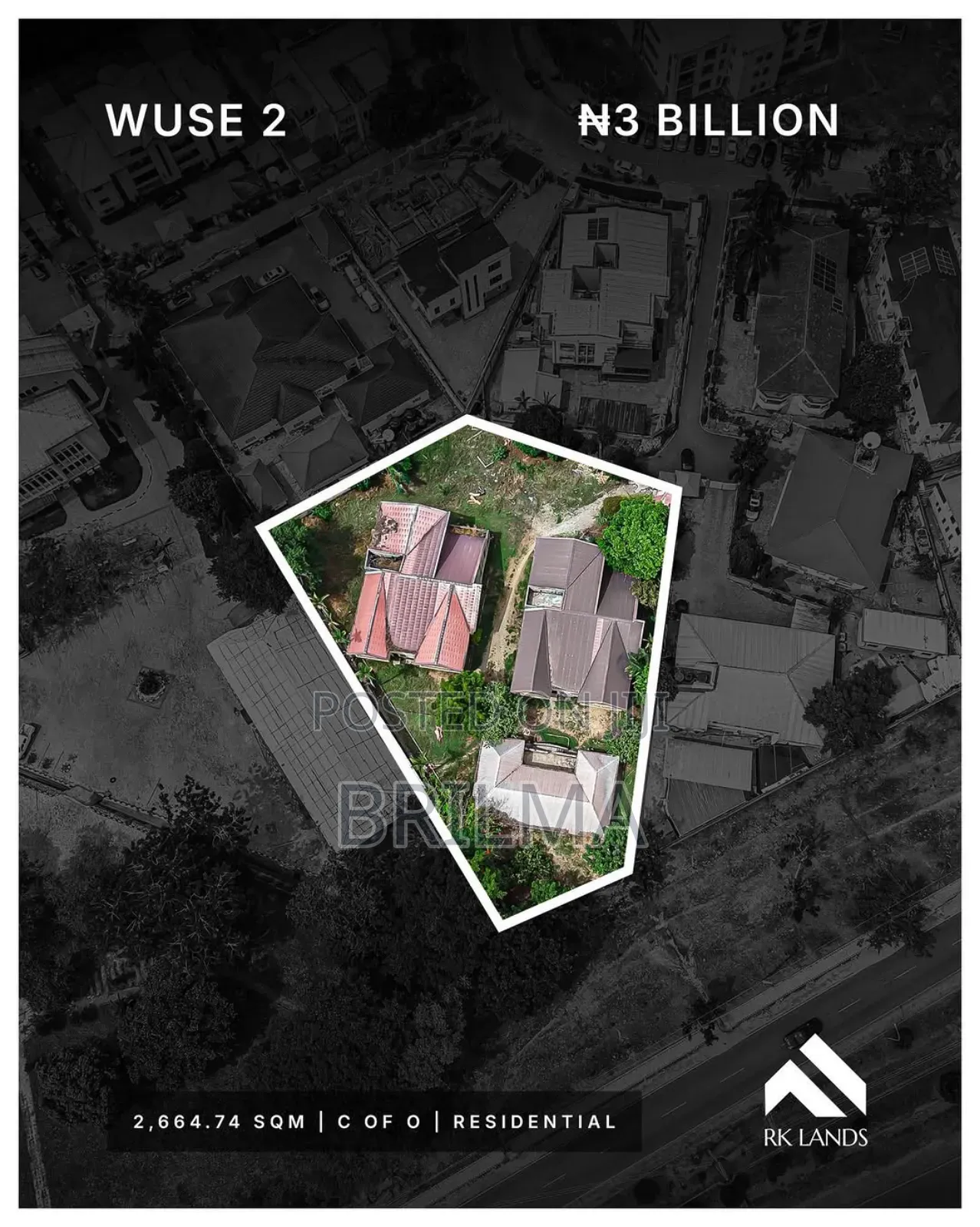 2664 SQM of Land in Wuse 2 for Sale in Wuse 2