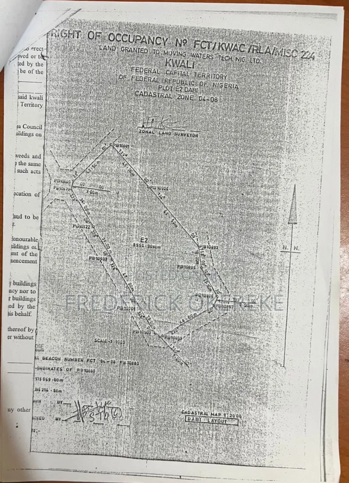 Prime 8,550sqm Land W/ C Of O In Dabi Kwali – Opp Baka Station in Kwali