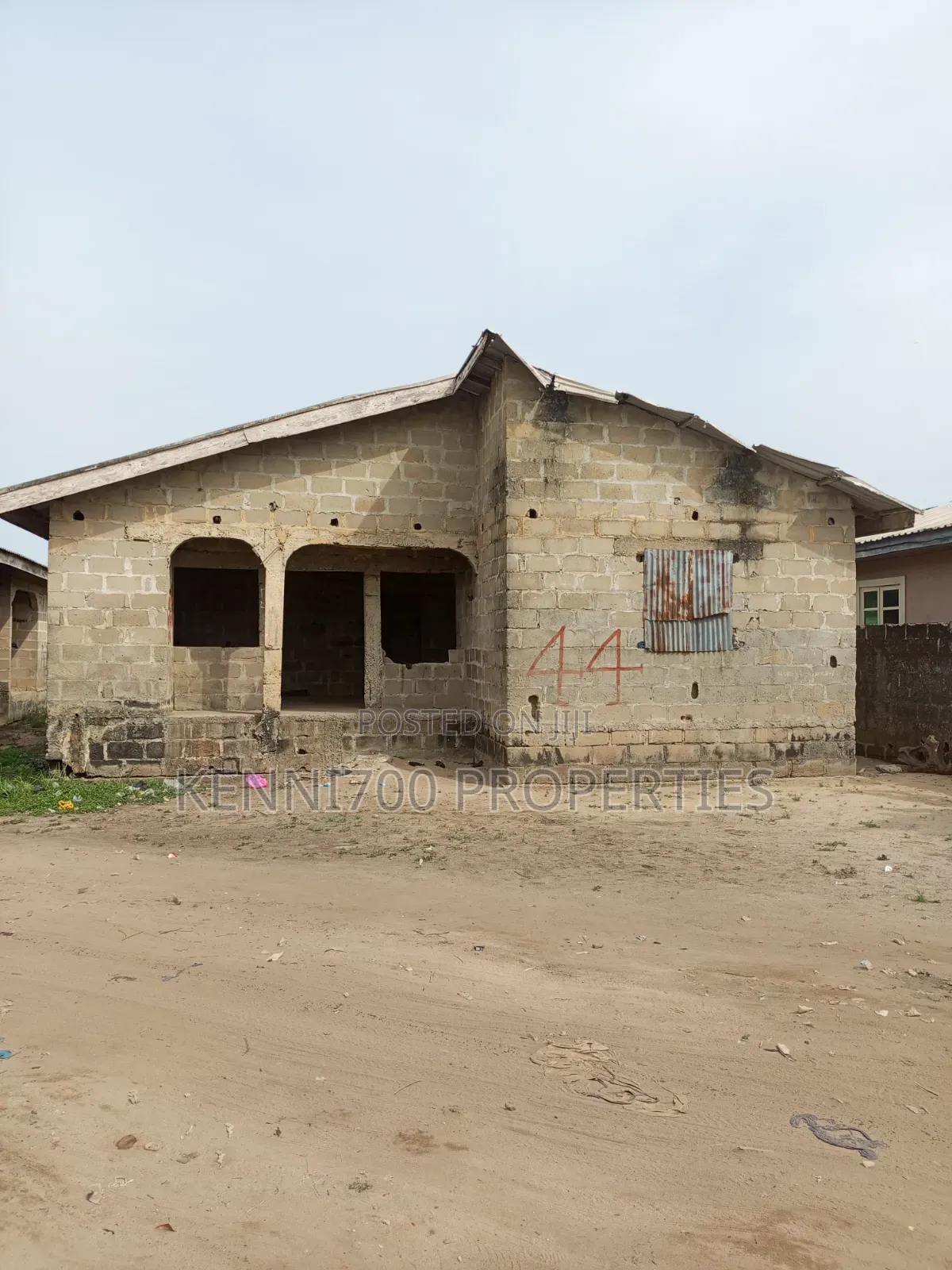 3 Bedroom Bungalow Carcass in Ibeju in Igando-Oloja