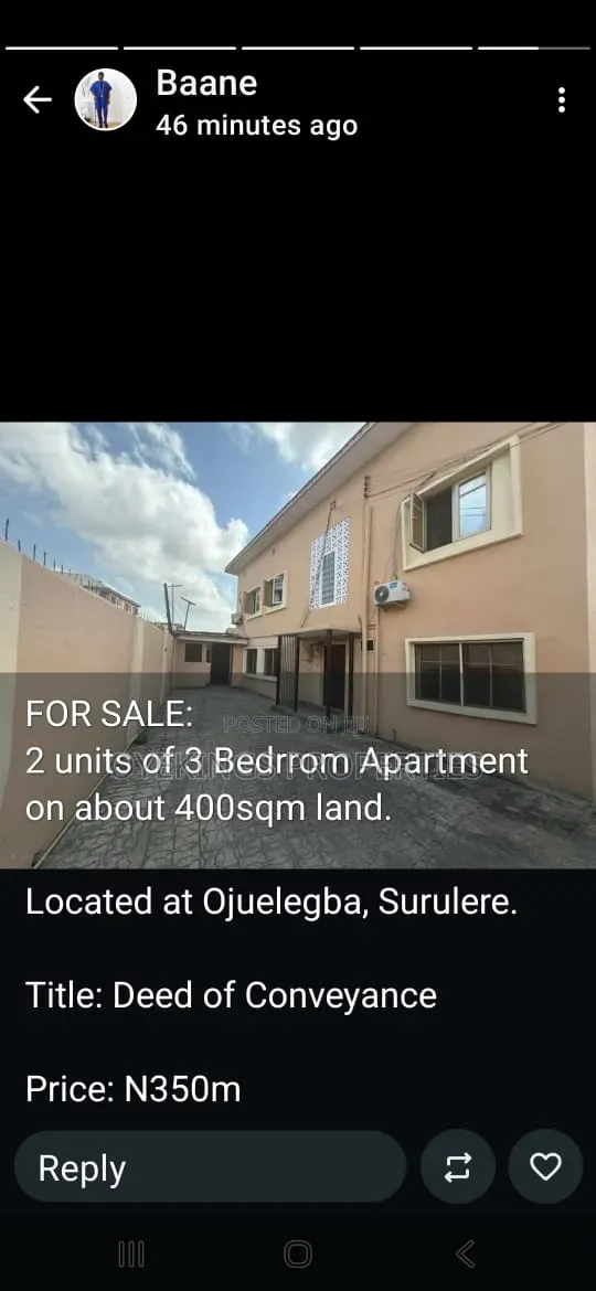 3bdrm Block of Flats in Ojuelegba for sale in Ojuelegba