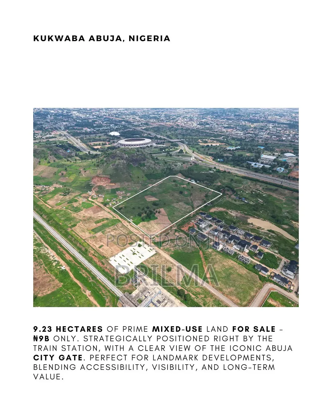 9.23 Hectare of Land in Kukwaba for Sale in Kaura