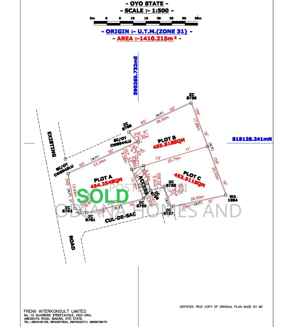 2 Plots of Fenced and Gated Land for Sale Off Apata- Kuola Road in Ibadan