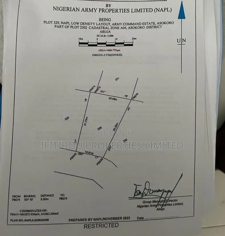 Asokoro Army Estate Land for Sale in Asokoro