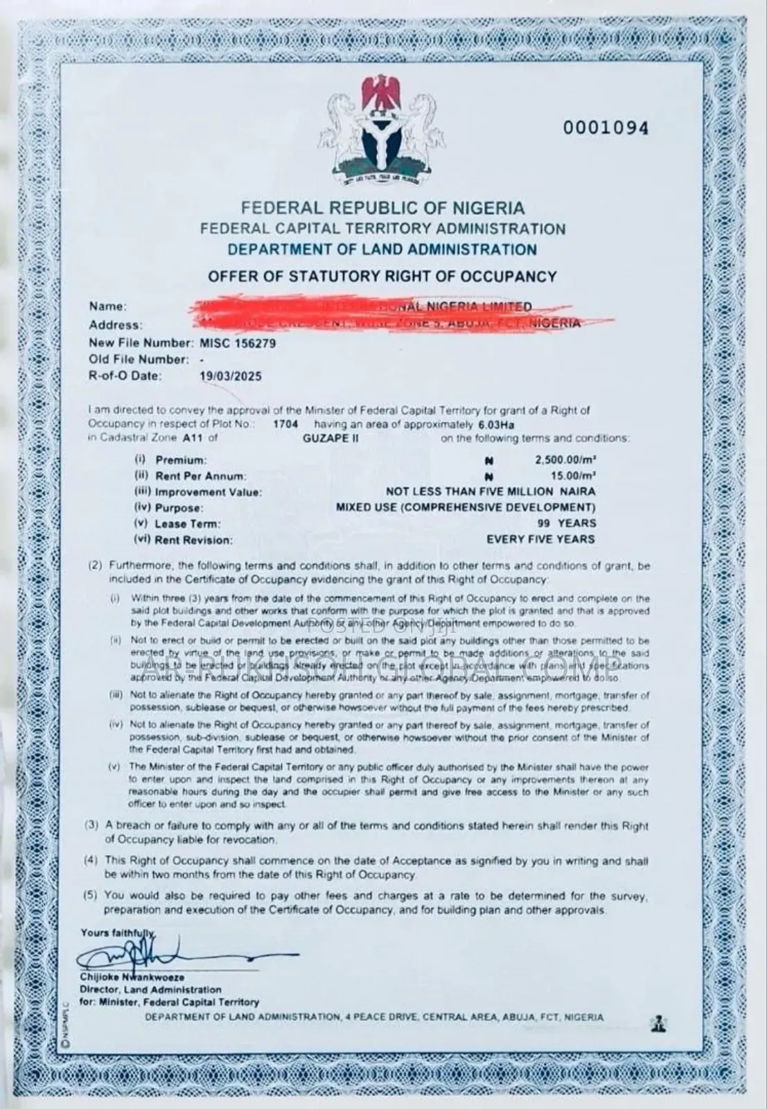 6hectares Guzape 2 2billion Naira Bro Shams in Guzape District