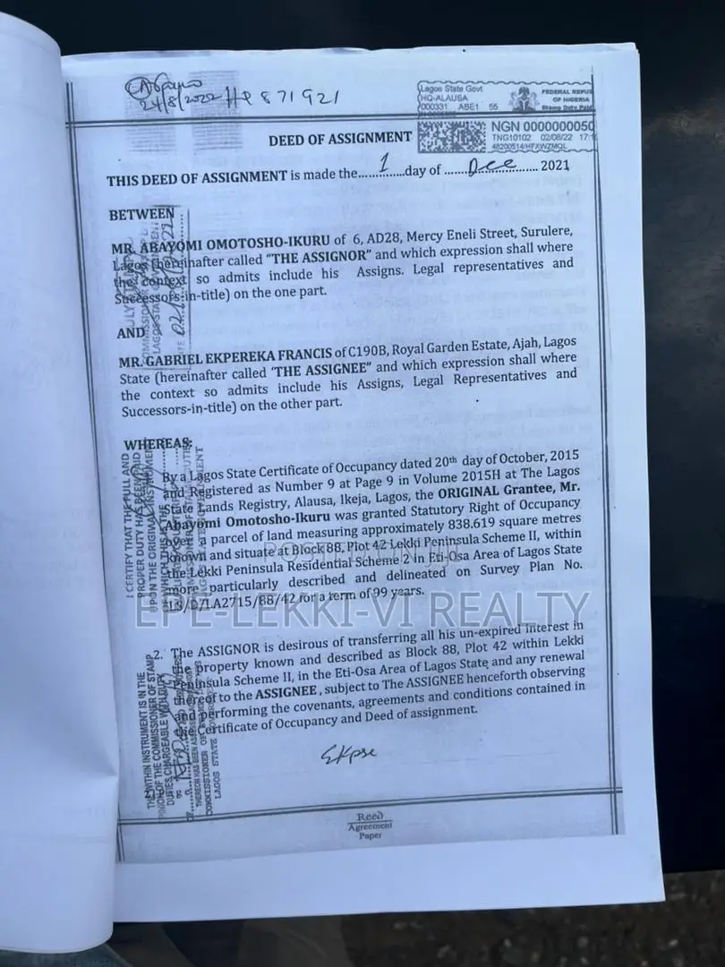 Plot of Land in Lekki Scheme 2 Estate,Ajah,Lekki,Lagos in Ajah