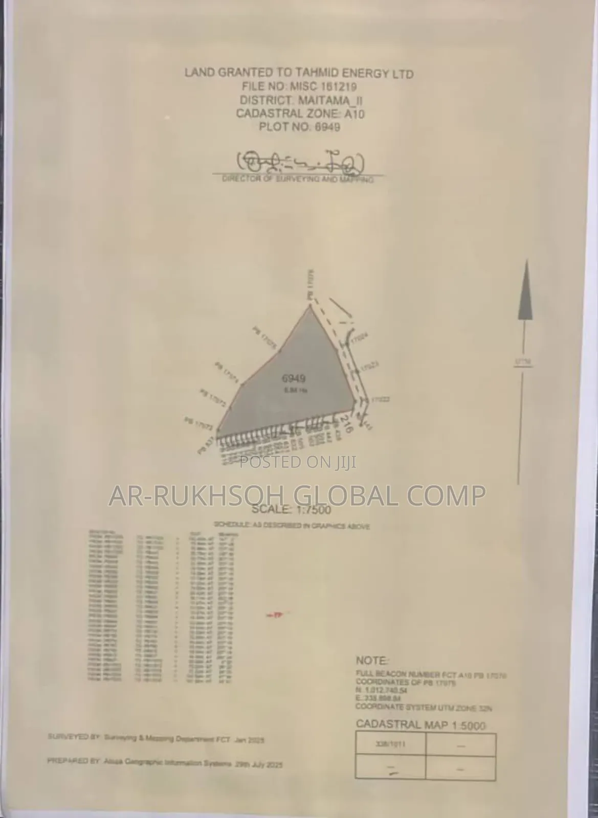 * 6.53 Hectares of Land for Sale – Maitama Ii, Abuja* in Maitama