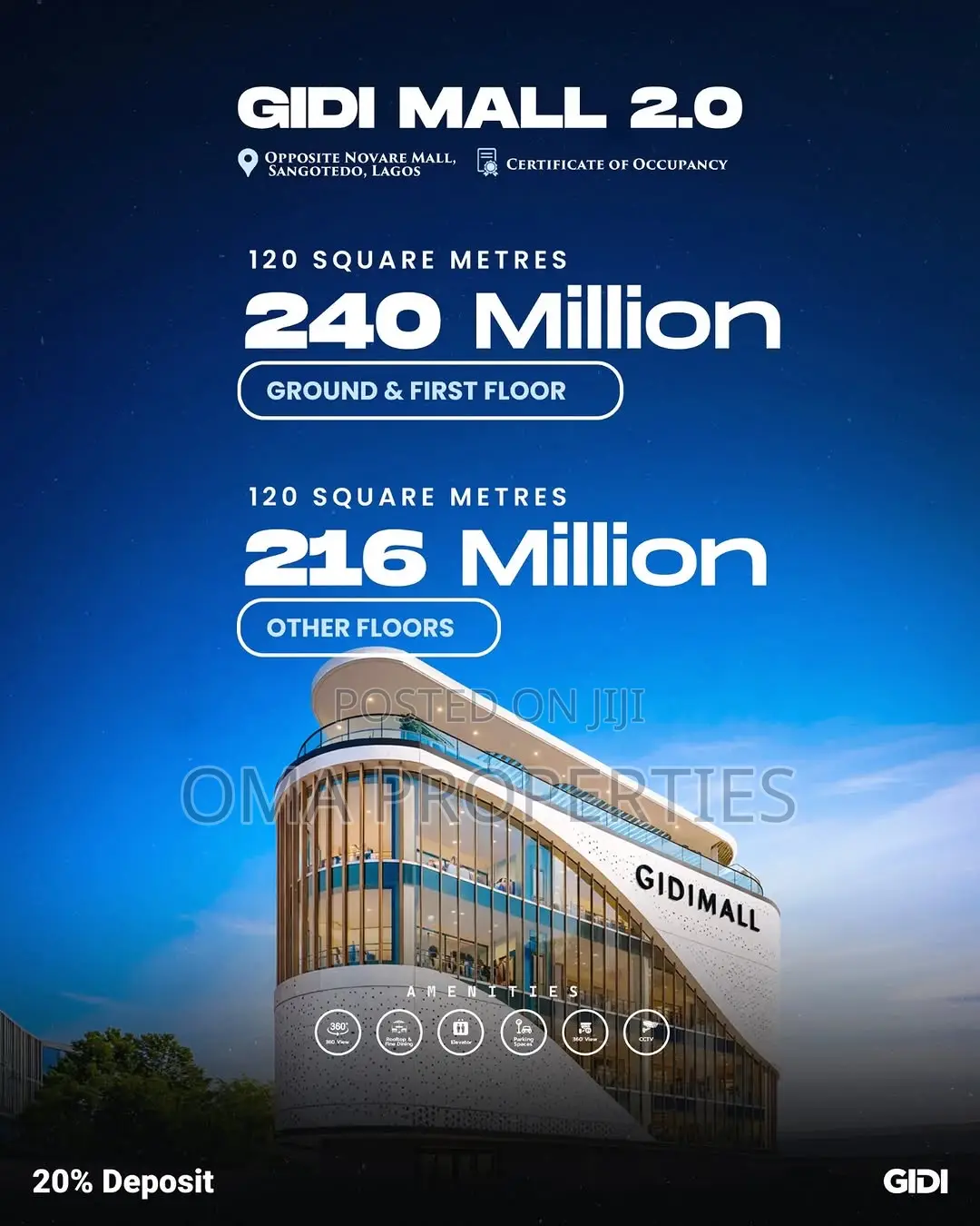 Own a Shop at Gidi Mall 2.0 Opposite Shoprite | 20% Initial Deposit in Sangotedo