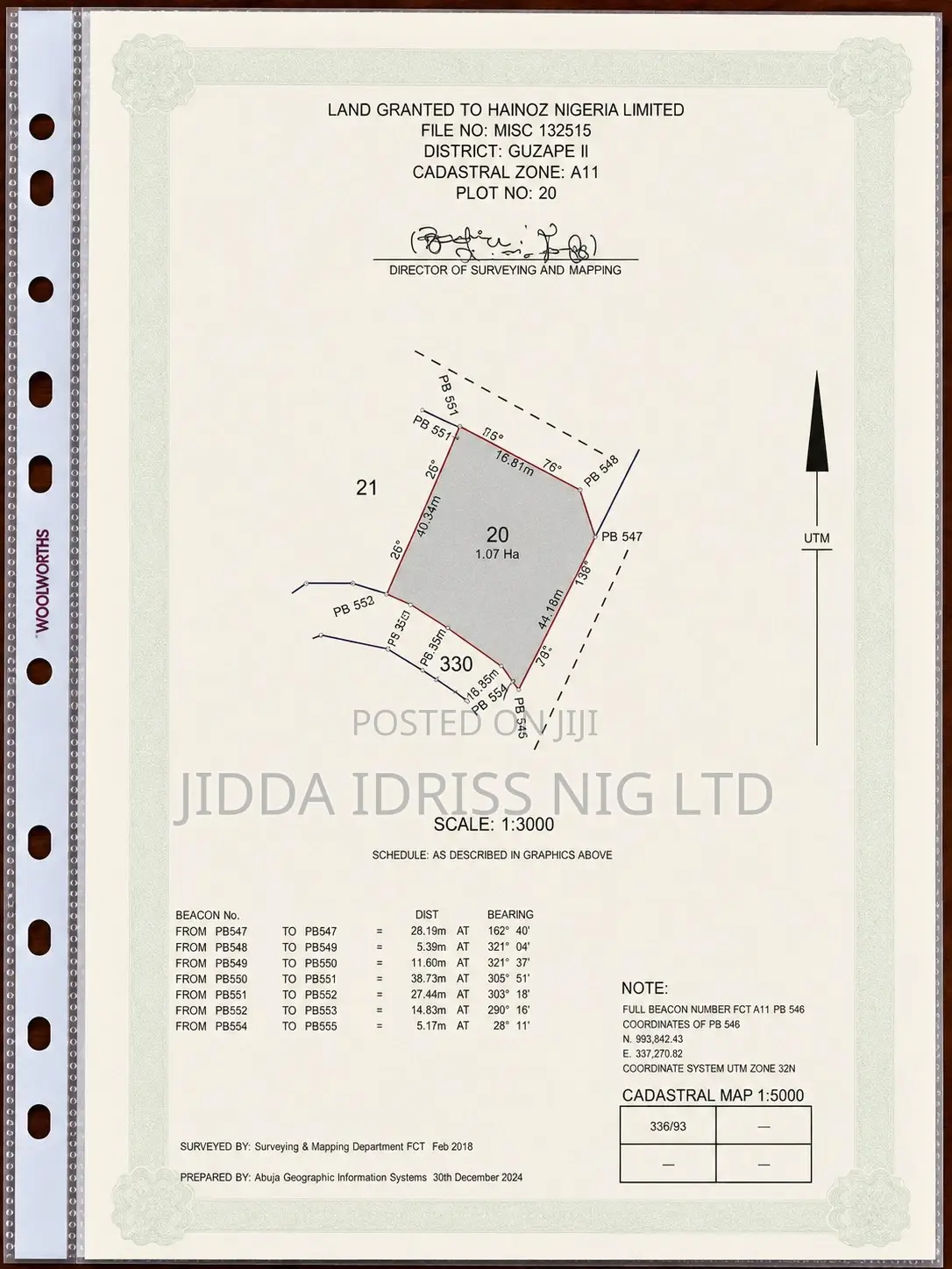 Strategic Filling Station Plot for Sale in Guzape Ii Abuja – 1.07ha in Guzape District