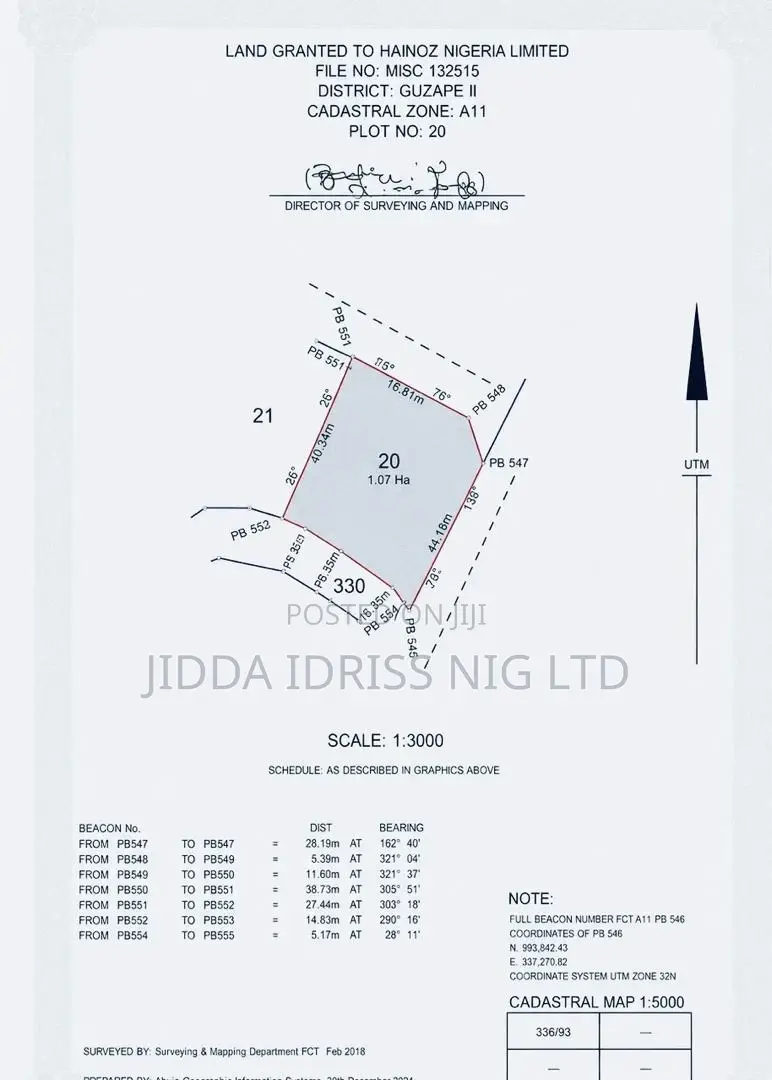 Strategic Filling Station Plot for Sale in Guzape Ii Abuja – 1.07ha in Guzape District