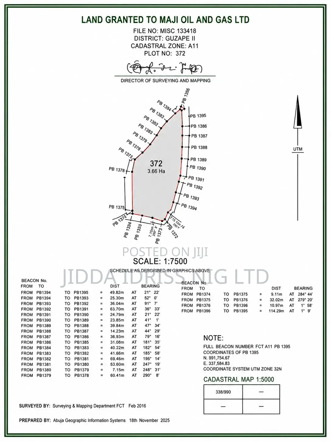 Massive Mixed-Use Land for Sale in Guzape Ii – 3.66ha in Guzape District