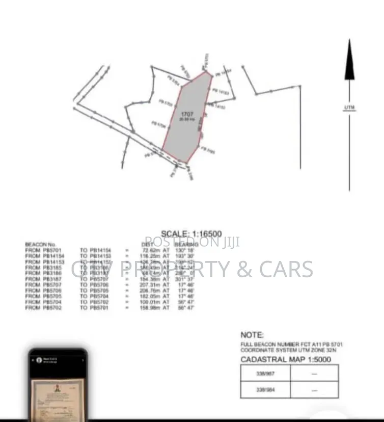 20 Hectares of Land for Sale at Guzape 2 Abuja in Lekki Phase 1