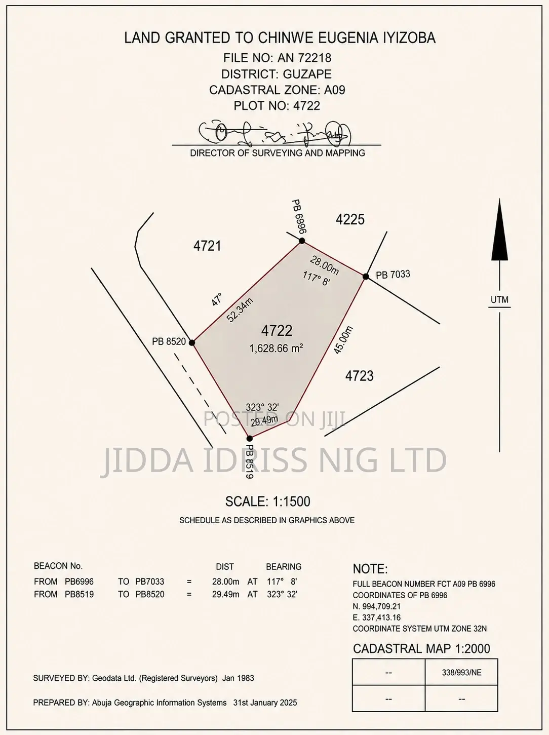 Prime Residential Plot for Sale in Guzape Main, Abuja in Guzape District