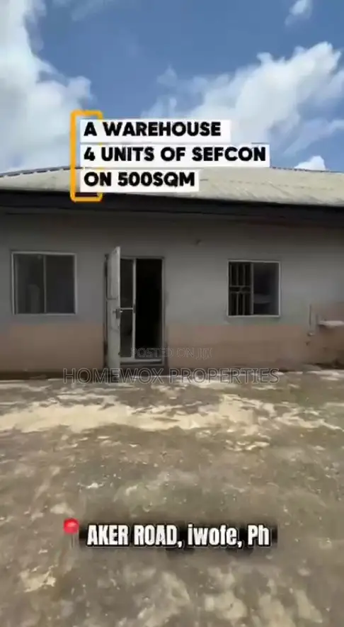 Warehouse With Four Units of Self Contain Apartments at Iwofe Road in Obio-Akpor