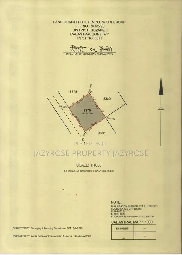 Guzape 2 (A11) Land for Sale in Guzape District