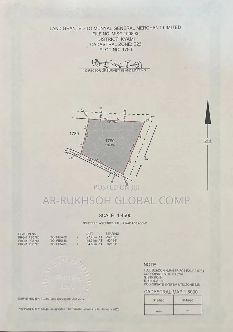 4.03hectares *Mixed Comprehensive Development* in Jabi