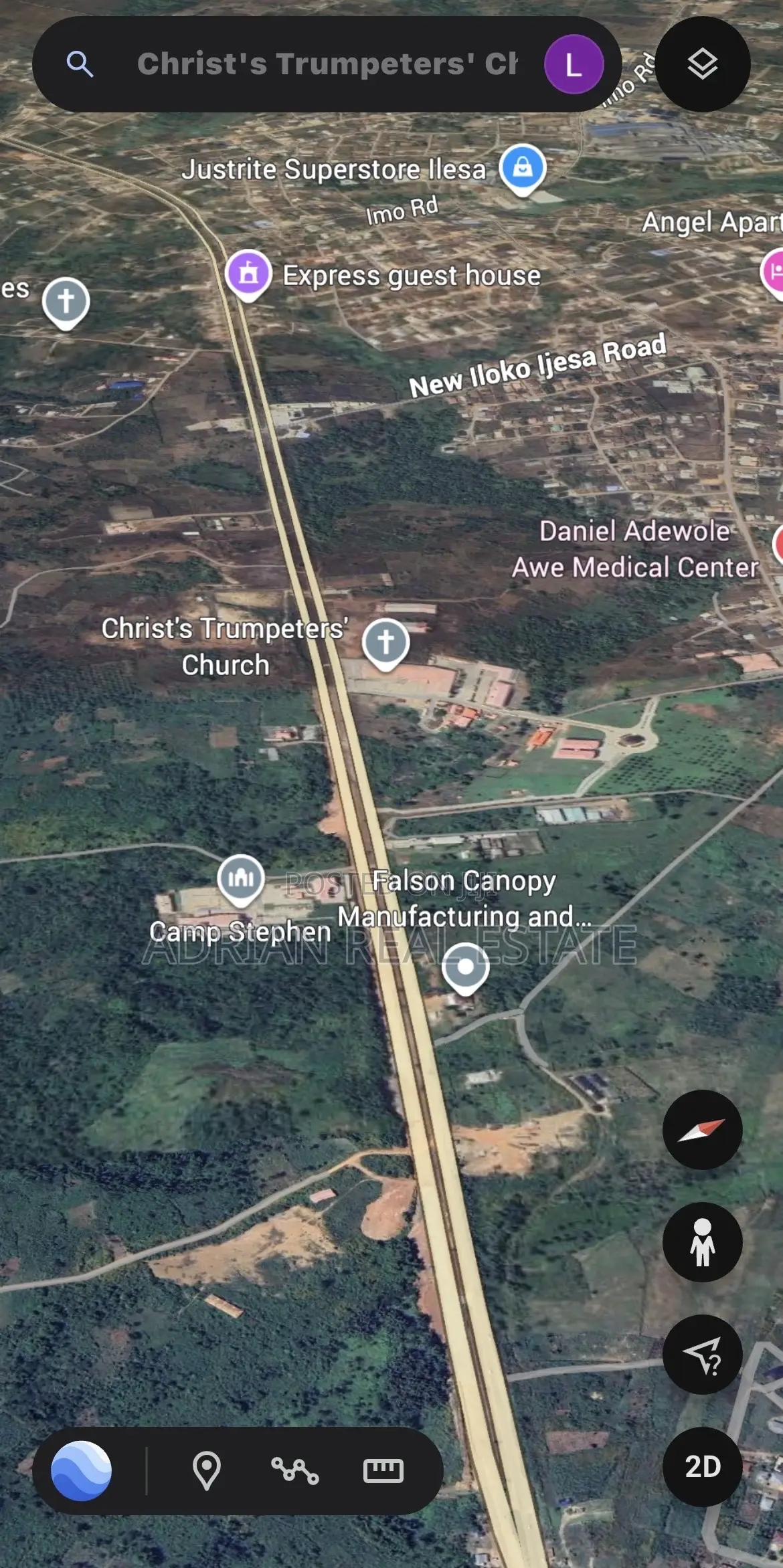 Land for Sale at Camp Stephen, Opp Trumpeter Church, Iwaraja in Osun State