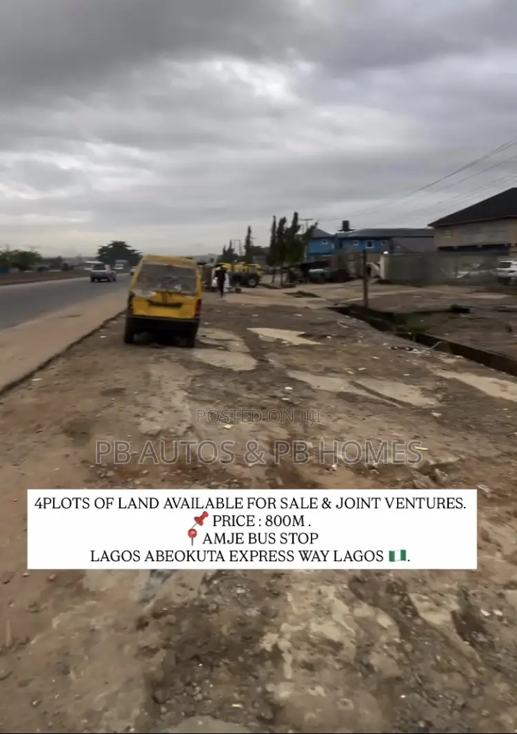 Prime 4 Plots Commercial Land Facing Expressway, Amje Alagbado in Ado-Odo/Ota