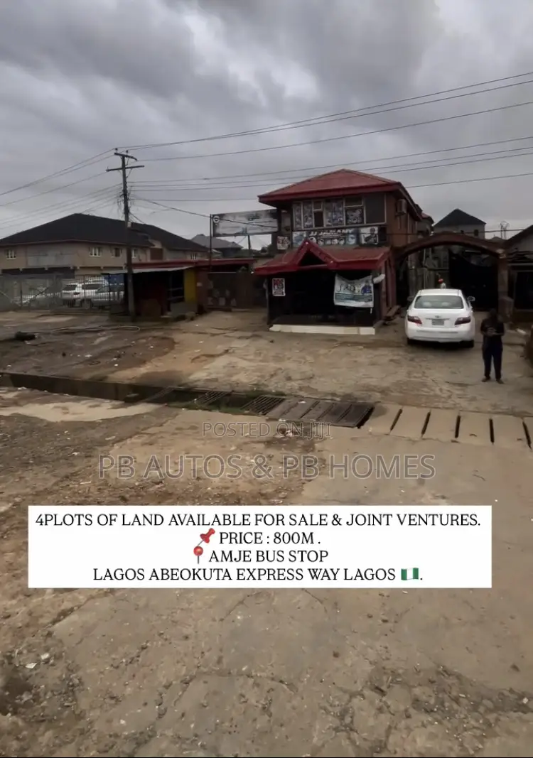 Prime 4 Plots Commercial Land Facing Expressway, Amje Alagbado in Ado-Odo/Ota