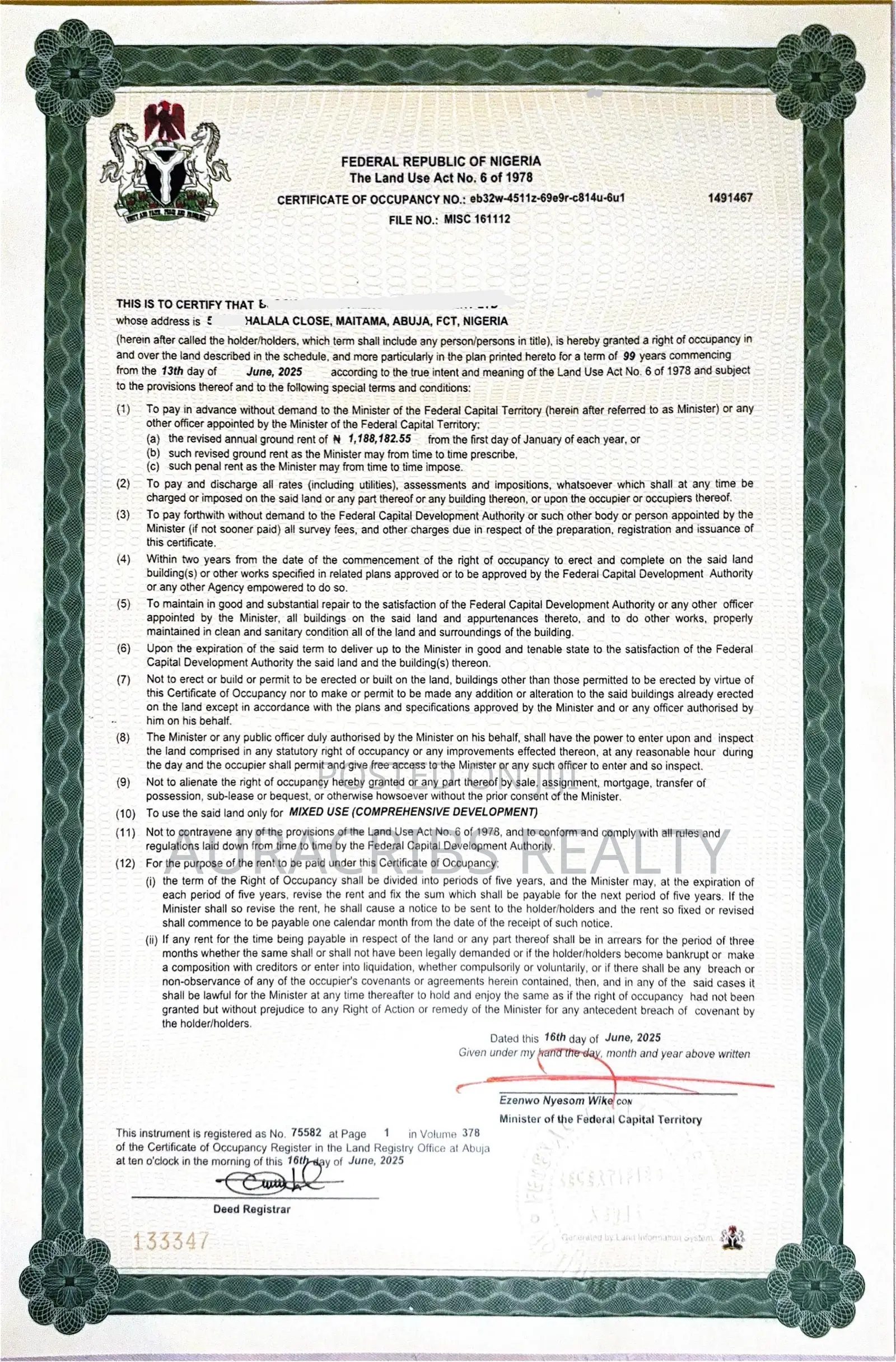 Guzape Land For Sale in Guzape District
