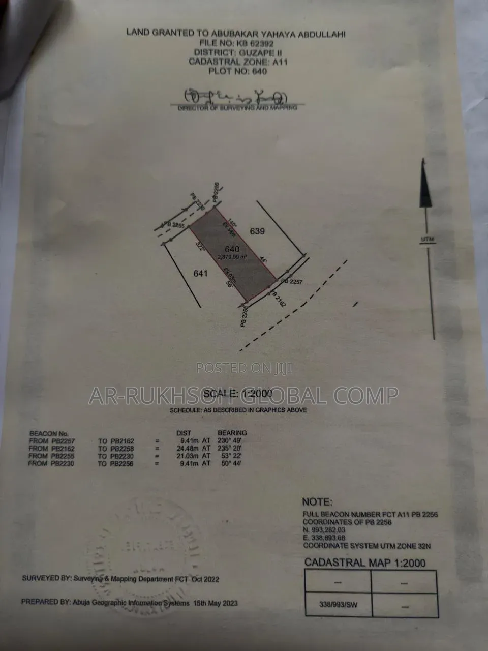 *2,879.99sqm Residential (Priv. Housing) in Guzape District