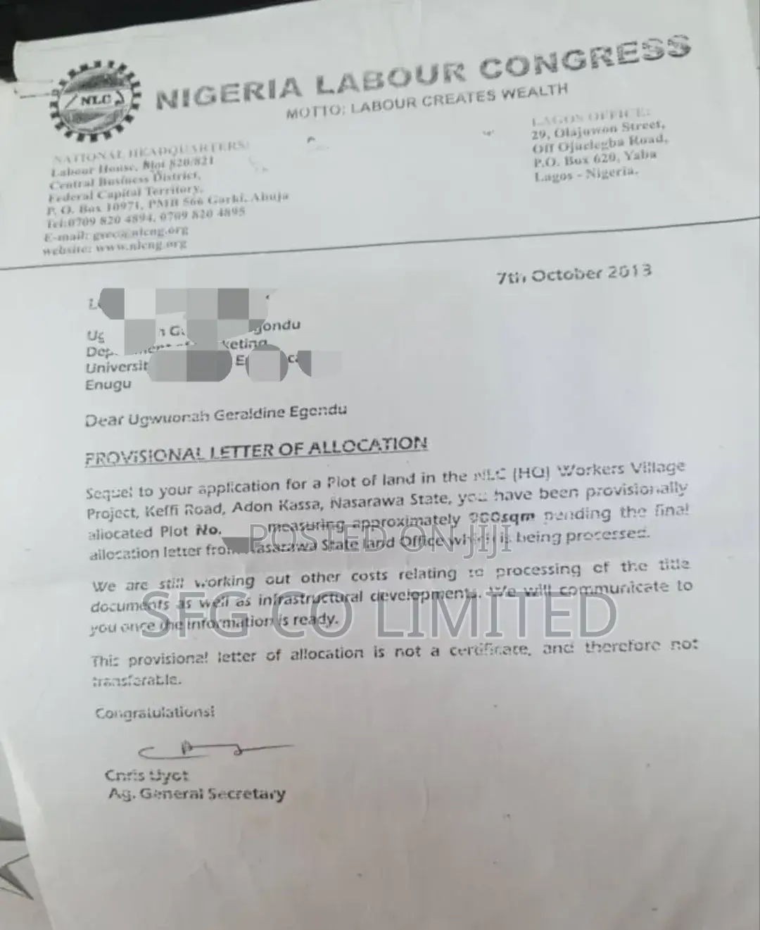 Genuine and Cheap Land With R of O in Karu-Nasarawa