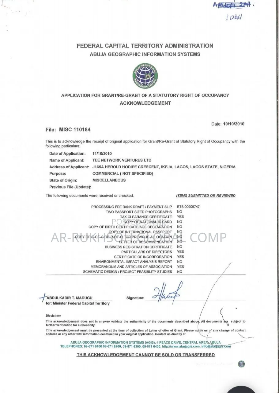 100.7hectares *Mixed Comprehensive Development Land* Maitama Ll in Maitama