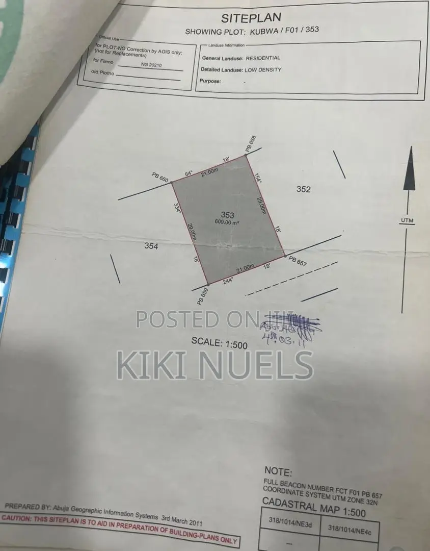 F01 Kubwa Distress Plot for Sale , Buildable Land in Kubwa