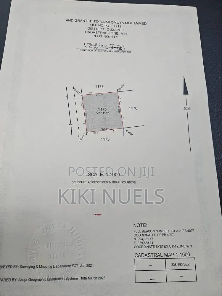 2 Premium Guzape Ii Plots for Sale Fcda C of O in Guzape District