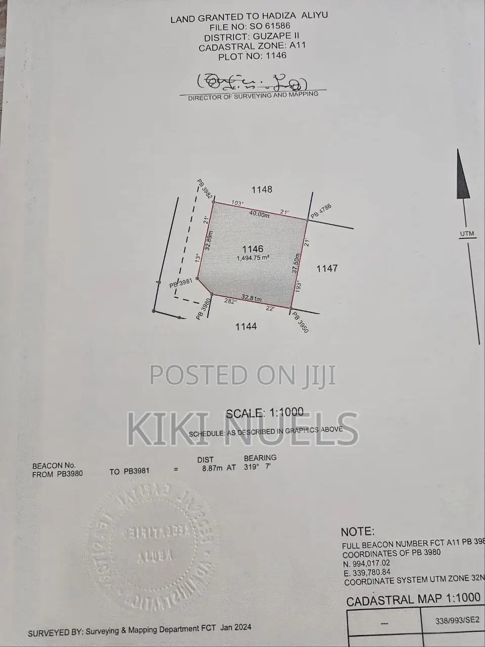 2 Premium Guzape Ii Plots for Sale Fcda C of O in Guzape District