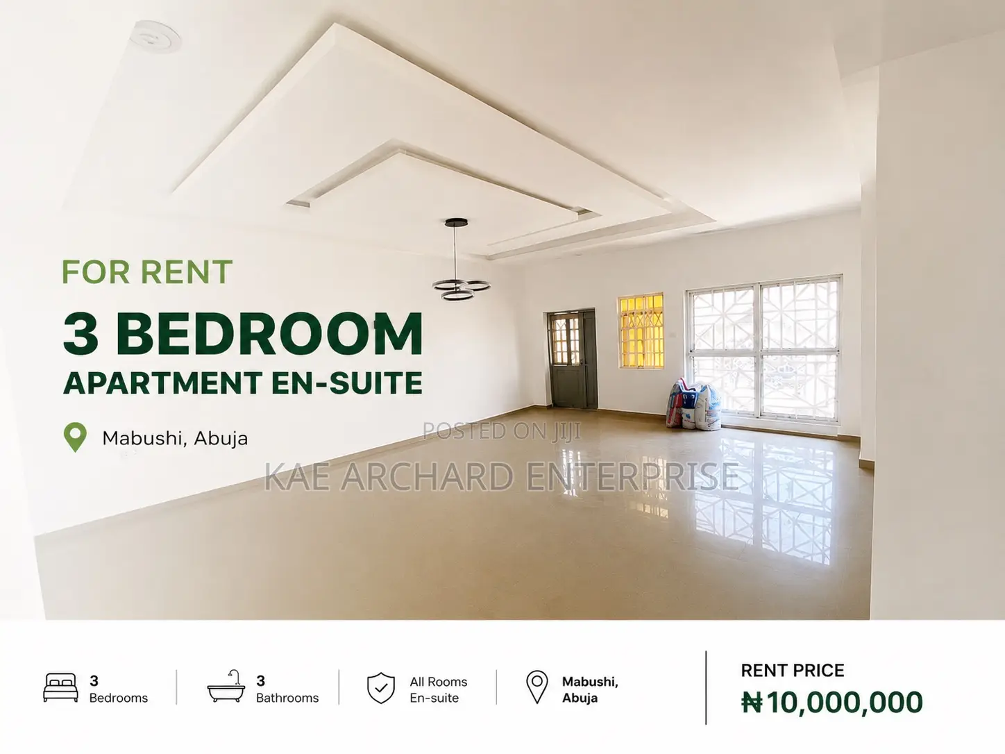 3bdrm Apartment in Victoria Garden, Mabushi for rent in Mabushi