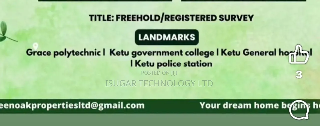 500sqm Land for Sale at Greenoak Garden, Along Ketu/Omu Road Epe L.G.A in Epe