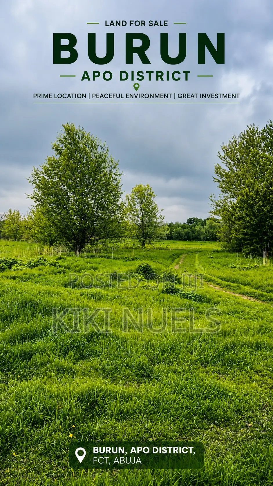 Affordable Land in Burun, Apo District, Fully Paid Fcda C of O in Burum