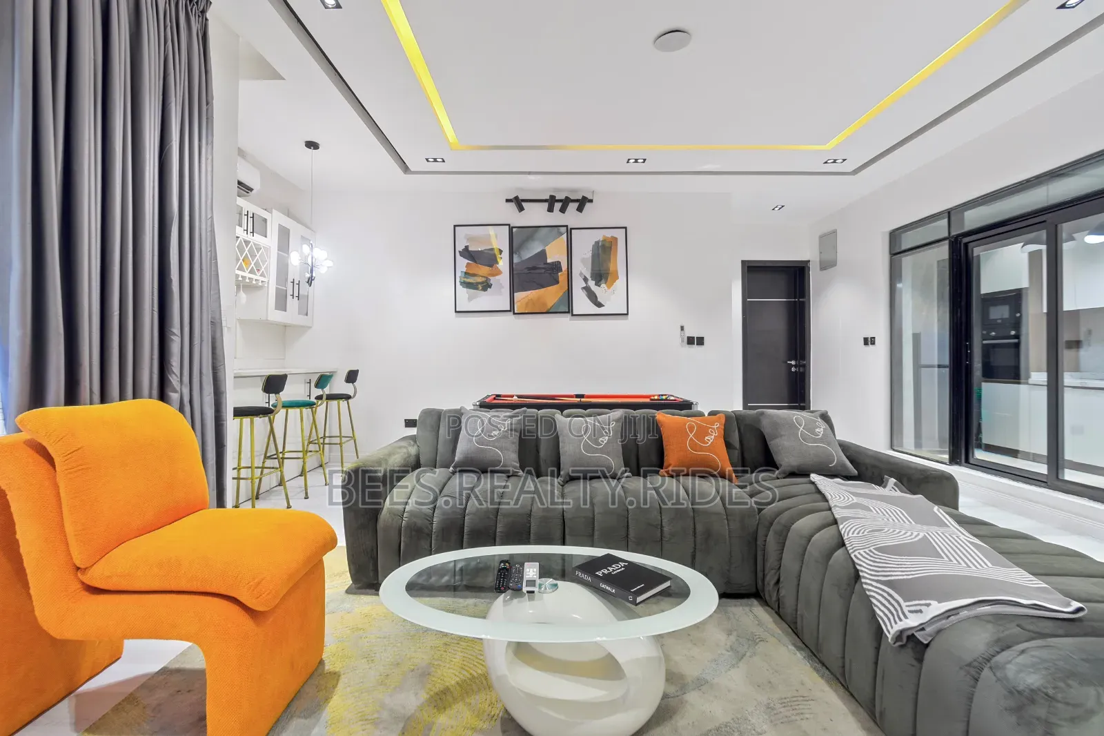 Cinematic 2 Bedroom With a Snooker/Tennis Table, Pool, Gym Balcony in Ikate