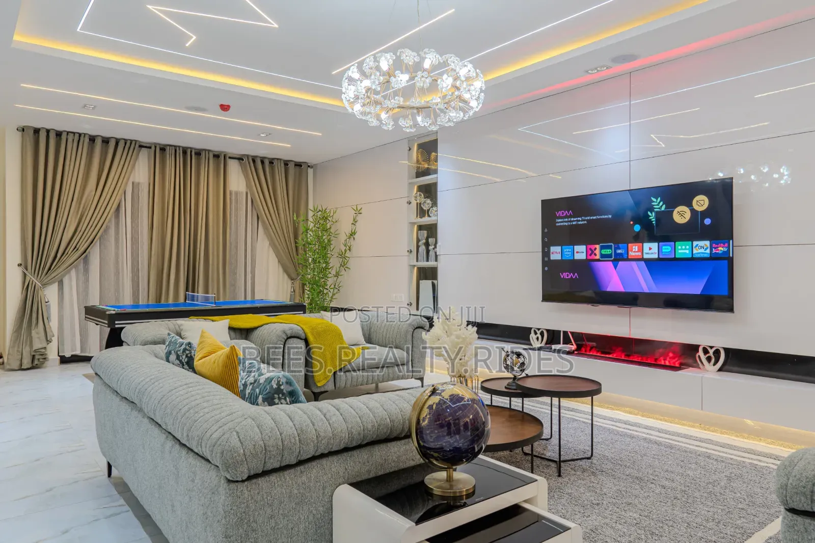 City View 3 Bedroom With a Ps5, Snooker/Tennis Table, Pool Gym in Lekki Phase 1