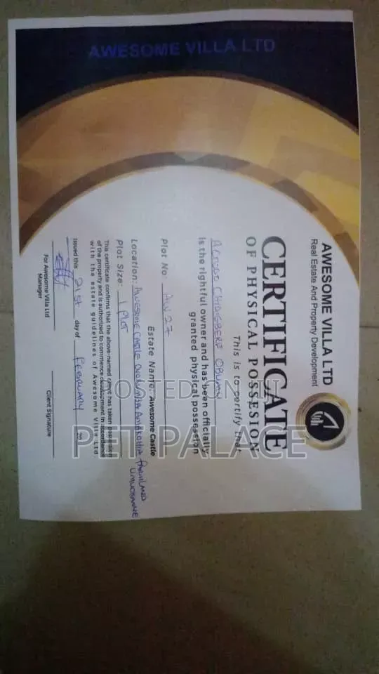A Plot of Land in Owerri
