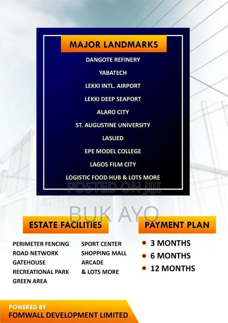Fenced 8 Acres of Land at Ketu-Epe With Government Allocation in Epe