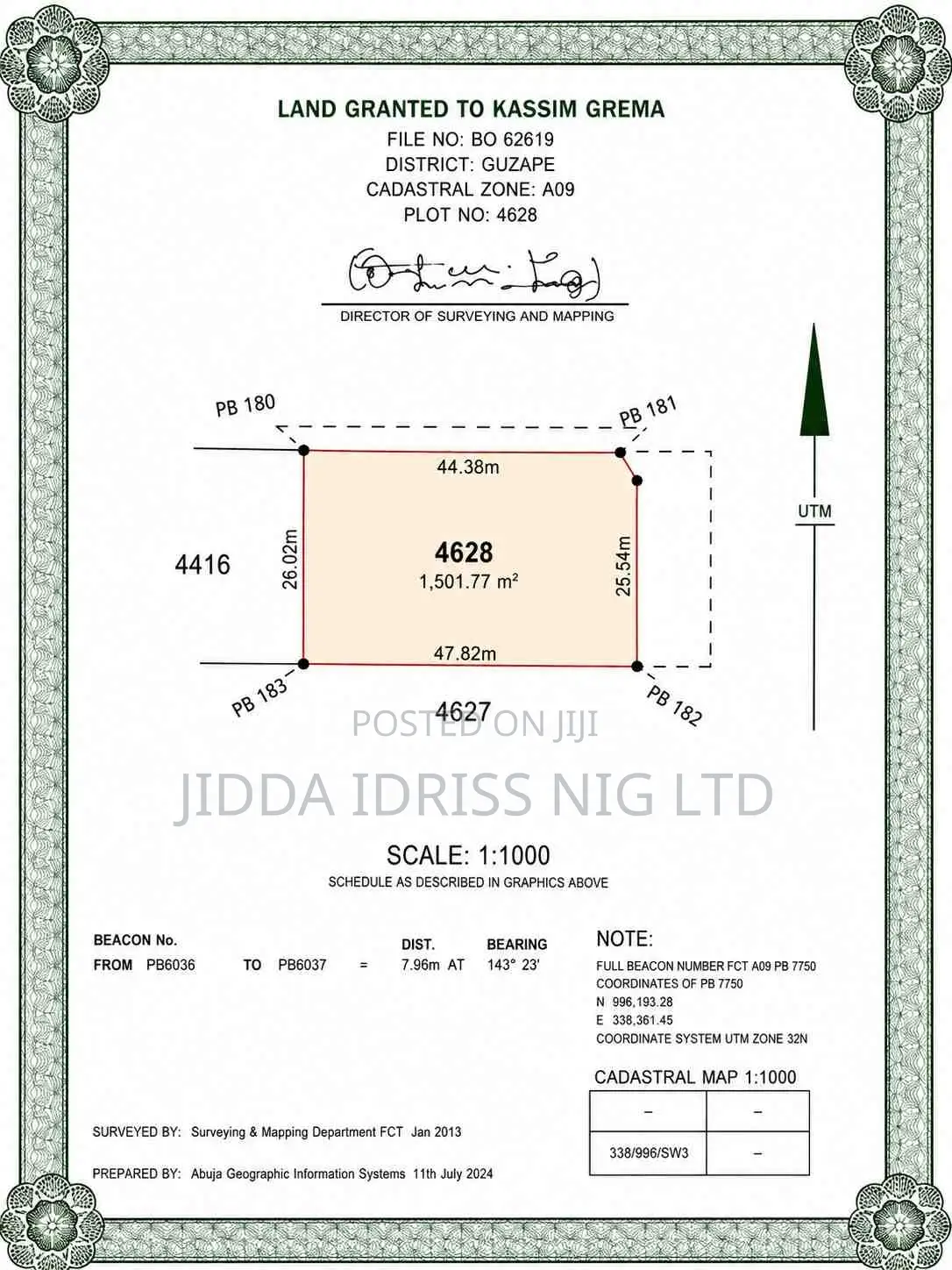 Strategic Investment Plot in Guzape Main Abuja in Guzape District