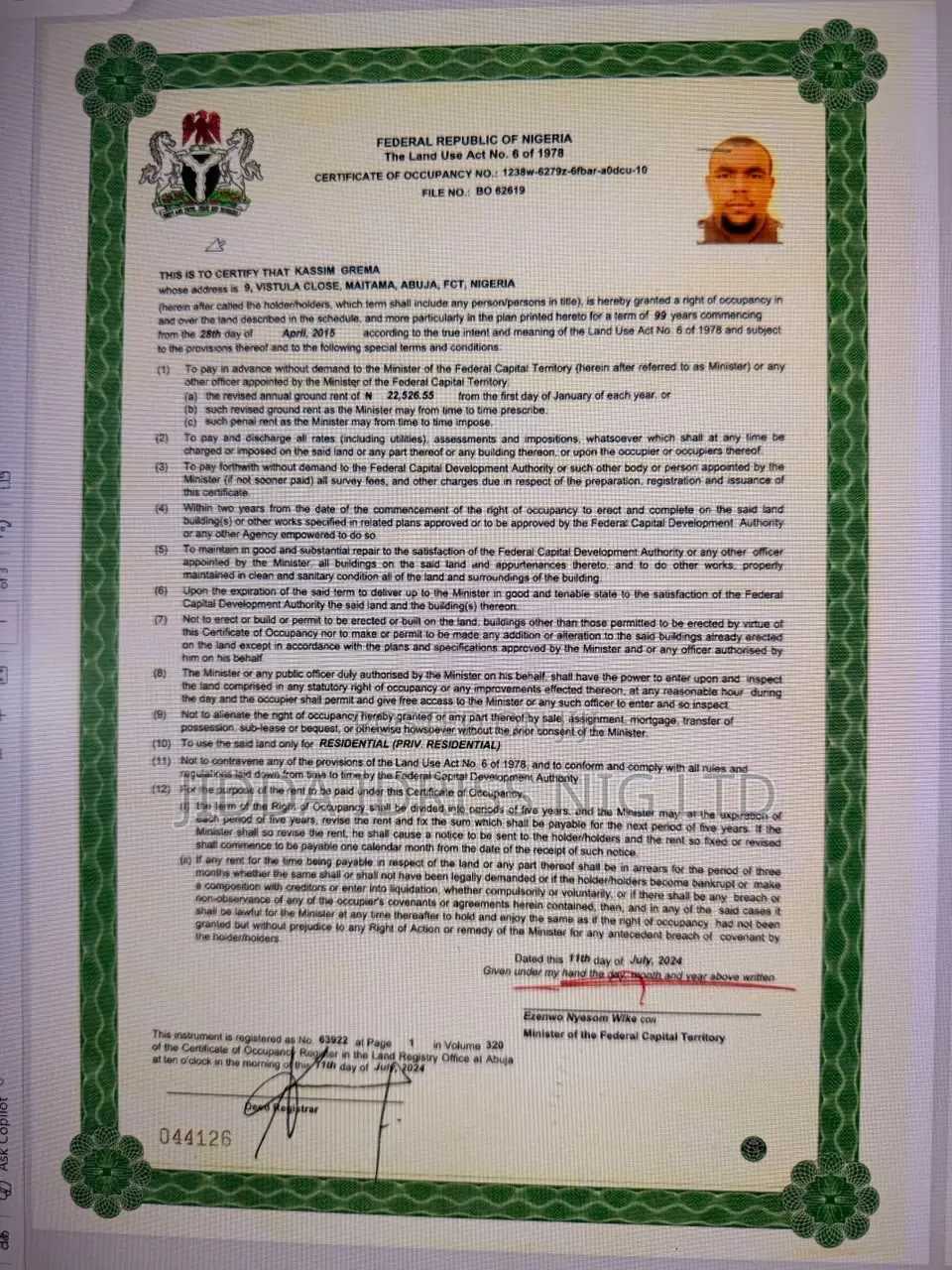 Strategic Investment Plot in Guzape Main Abuja in Guzape District