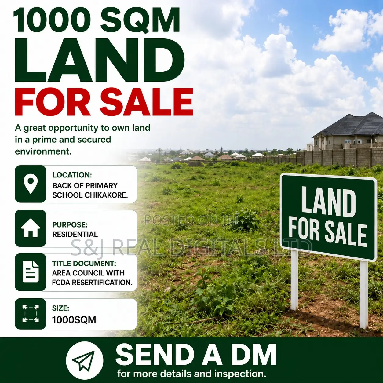 1000 SQM Land in Kubwa