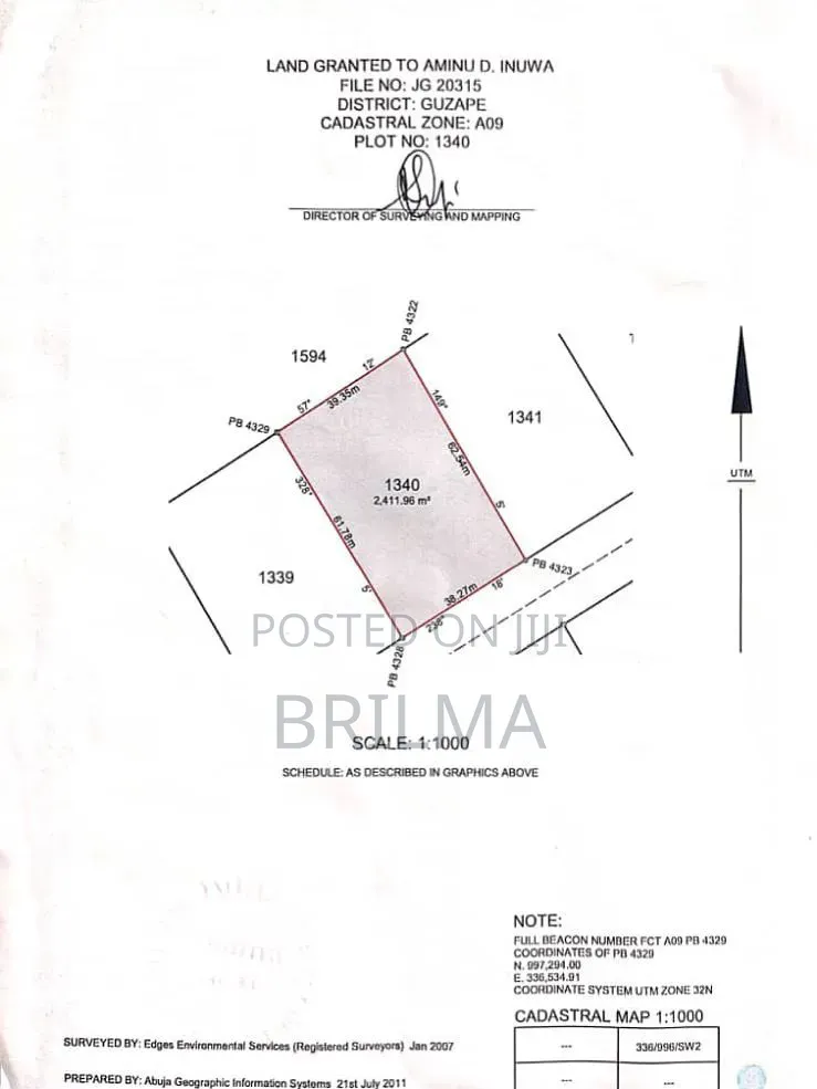 Residential Land in Guzape for Sale in Guzape District