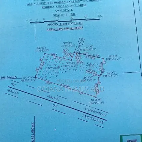 4192sqm Commercial Land for Sale Along New Ife - Iwo Road, Ibadan in Ibadan