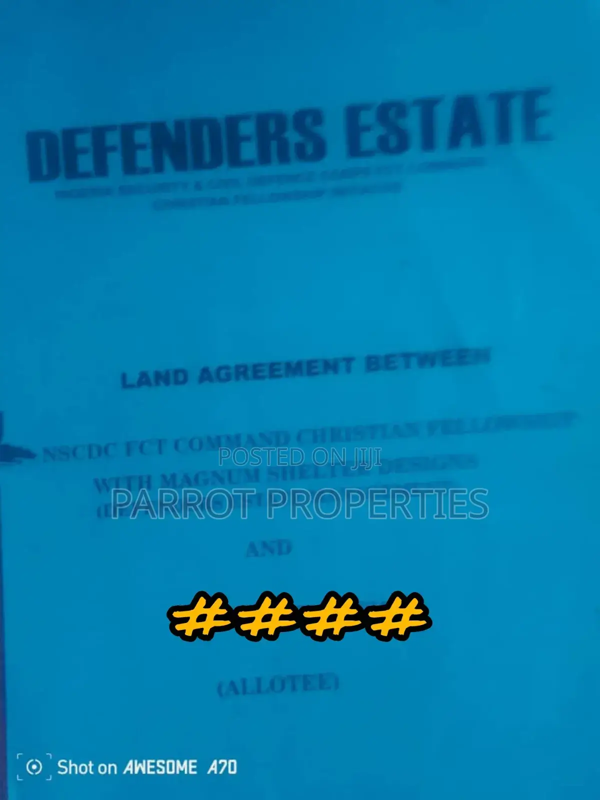 2000 SQMTS Land for Sale. In Abuja in Karshi