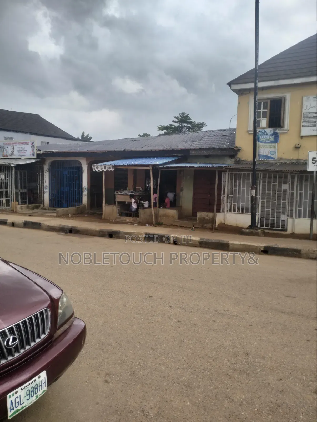 Commercial Land Along the Major Rd, With Shops at Akesan in Akesan