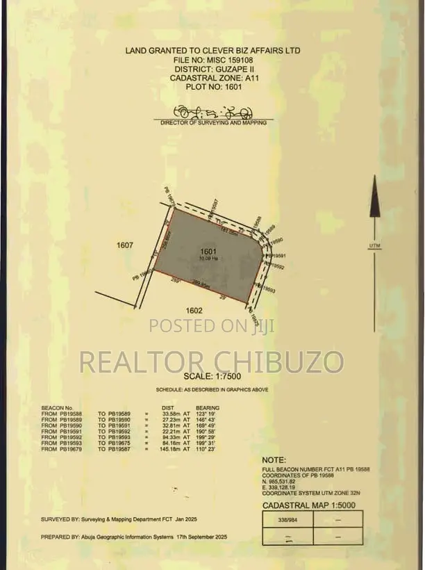 Massive 10.09 Hectares Prime Development Land in Guzape Ii in Guzape District